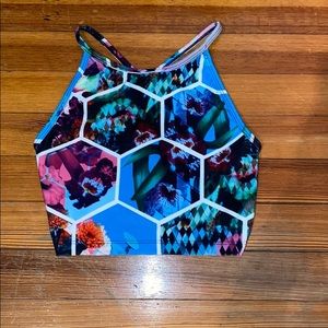 Betsy Johnson patterned crop top